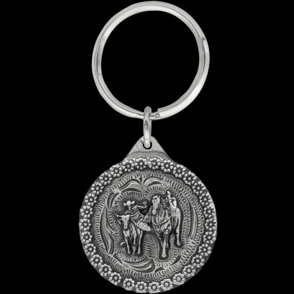 Steer Wrestling Keychain +$9.97